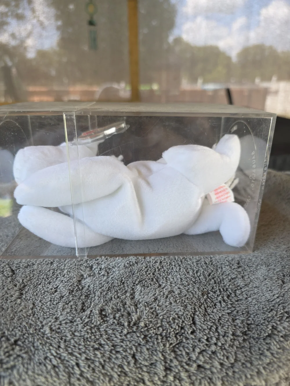 Ty White Unicorn Beanie Baby with Blue Eyes and Shiny Horn